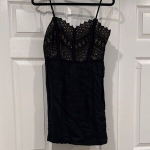 LOFT Black Lace Spaghetti Strap Dress size 6P